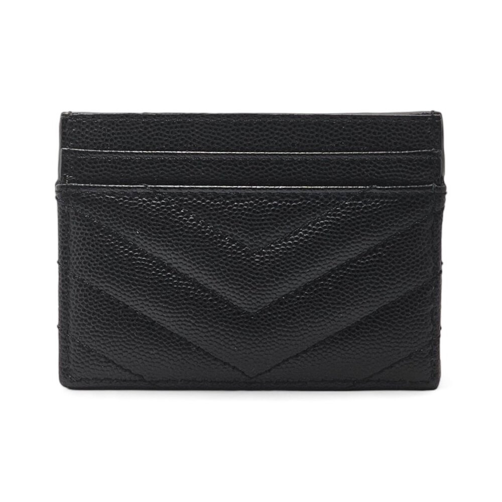 Saint Laurent YSL Monogram Leather Cardholder Wallet in Black $325 - Picture 4 of 9